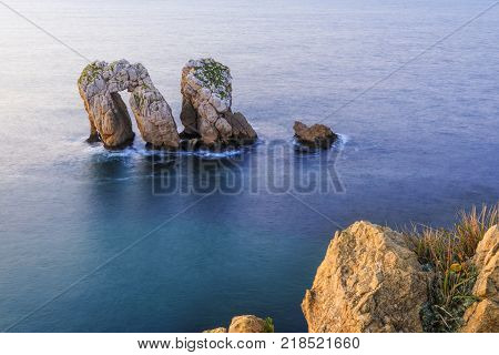 Playa de Arnia near Santander city, Cantabria, Spain