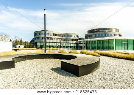 WETZLAR GERMANY MARCH 2017: Company building of Leica Camera AG Leitz Park Wetzlar Hesse Germany Europe
