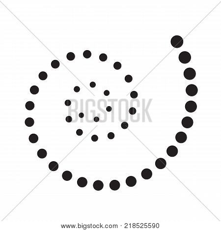 Dotted Spiral Icon Symbol Design. Vector illustration isolated on white background