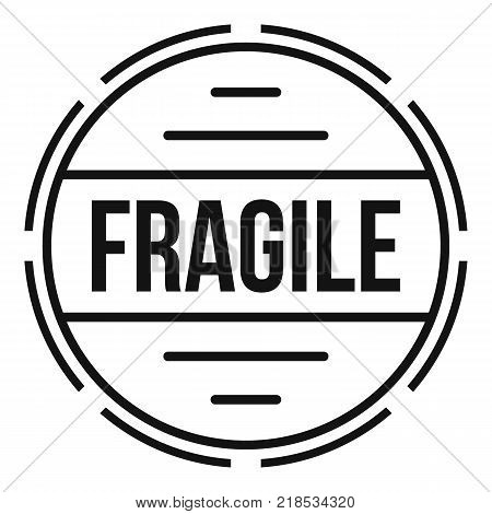 Fragile logo. Simple illustration of fragile vector logo for web