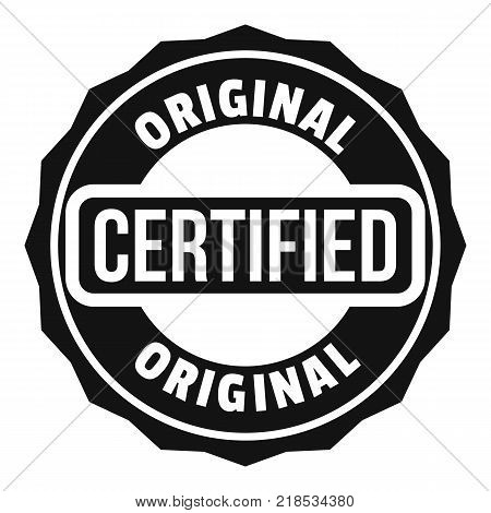 Certified logo. Simple illustration of certified vector logo for web