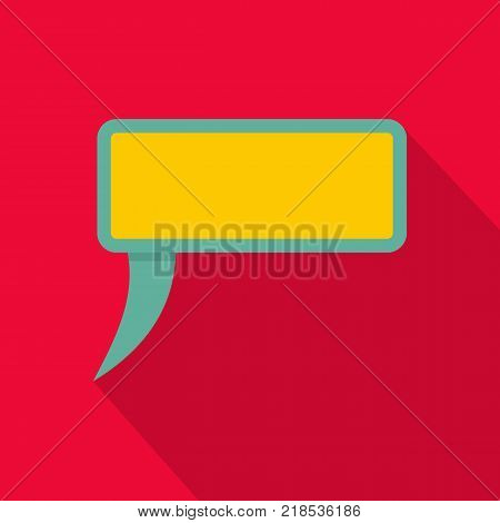 Speech bubble icon. Flat illustration of speech bubble vector icon for web