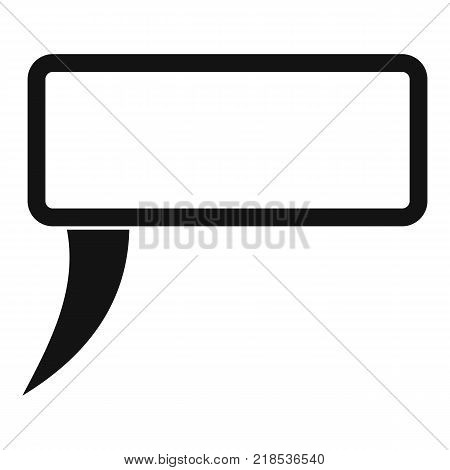 Speech bubble icon. Simple illustration of speech bubble vector icon for web