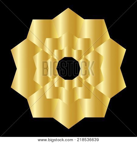 Diamond Pentagon Logo element icon design vector for business shape symbol template. Icon Vector illustration isolated on black background.