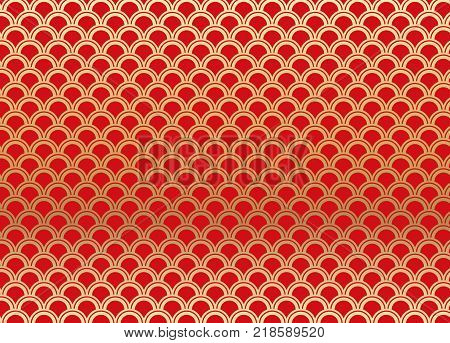 Vector stock Abstract Chinese traditional oriental ornament gold and red clouds new year background with beautiful gold asian style pattern seamless.