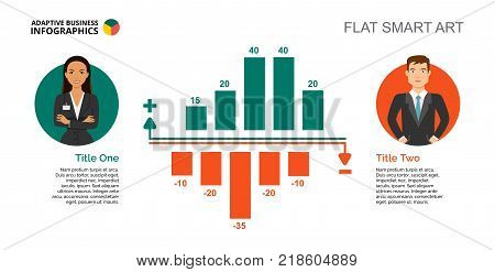 Five columns bar chart. Business data. Value, currency, diagram. Creative concept for infographic, templates, presentation. Can be used for topics like accounting, finance, analysis.