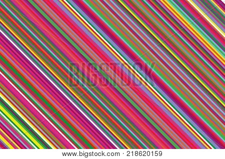 Christmas candle, lollipop pattern. Striped diagonal background with slanted lines. Stripy backdrop for print on wrapping. Vector illustration Colorful rainbow