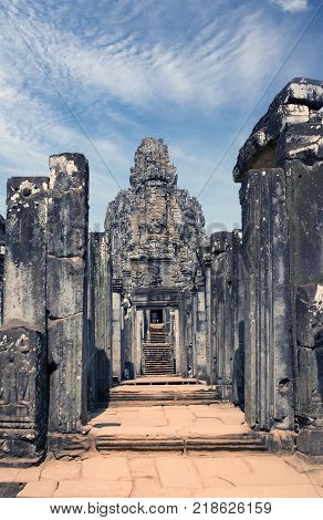 Angkor Thom terrace of the leprous king Siem Reap Cambodia