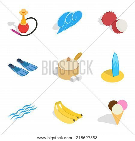 Tourist Ankara icons set. Isometric set of 9 tourist ankara vector icons for web isolated on white background