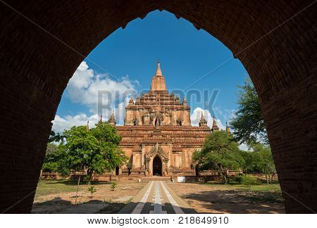 The Sulamani Temple is a Buddhist temple located in the village of Minnanthu (southwest of Bagan) in Burma. The temple is one of the most-frequently visited in Bagan.