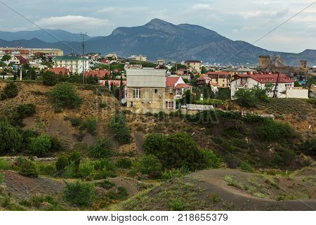 Sudak, Russia - June 06, 2016: Sudak is a city in the south-eastern Crimea, on the Black Sea coast