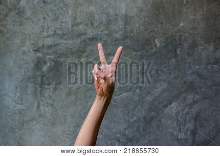 Victory Gesture. V Sign Is Mean For Victory This Gesture Made By Raising The Hand With The Middle An