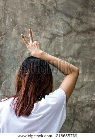 Victory Gesture. V Sign Is Mean For Victory This Gesture Made By Raising The Hand With The Middle An