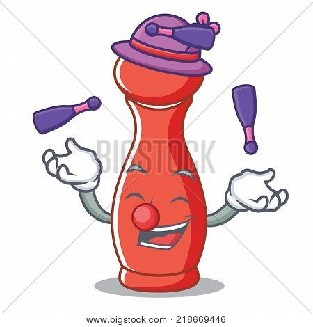 Juggling pepper mill character cartoon vector illustration