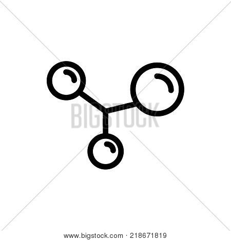 Molecule line icon. High quality black outline logo for web site design and mobile apps. Vector illustration on a white background.