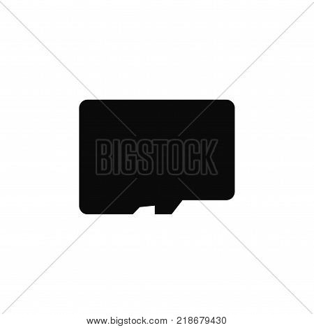 Micro SD disk on white background. SD Icon vector.