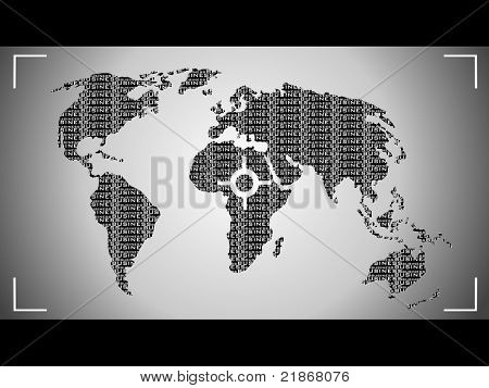 astratto sfondo grigio con globo isolato, illustrazione
