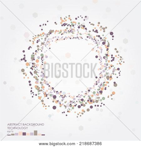 Abstract Technology Background With Various Technological Elements. Vector Illustration.
