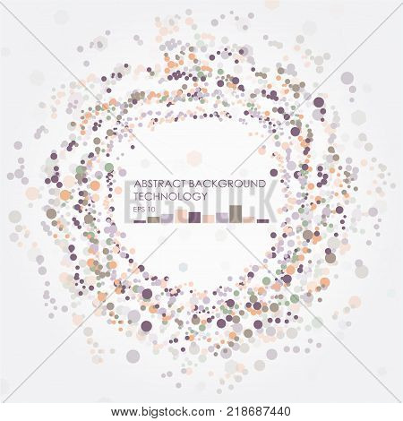 Abstract Technology Background With Various Technological Elements. Vector Illustration.