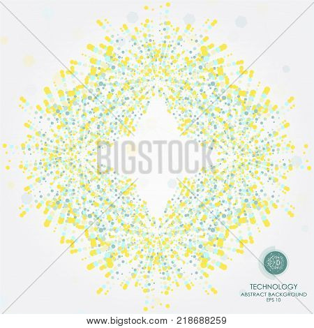 Abstract Technology Background With Various Technological Elements. Vector Illustration.