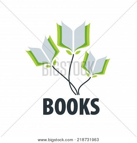 Abstract logo of books and knowledge. Illustration, vector template