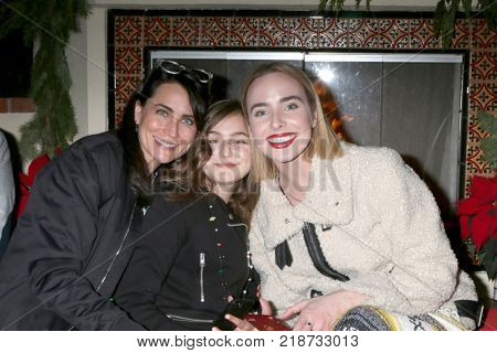 LOS ANGELES - DEC 16:  Rena Sofer, Avalon Bookstaver, Ashleigh Brewer at the Heather Tom, James Achor, Zane Achor Christmas Party at their private residence on December 16, 2017 in Glendale, CA