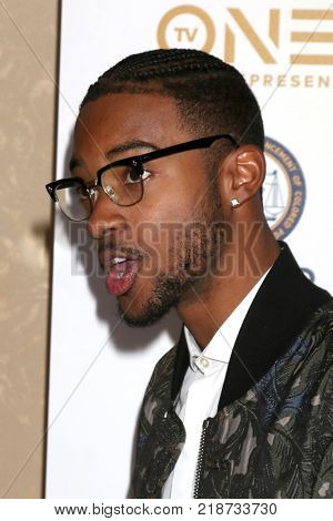 LOS ANGELES - DEC 16:  Algee Smith at the 49th NAACP Image Awards Nominees' Luncheon at Beverly Hilton Hotel on December 16, 2017 in Beverly Hills, CA
