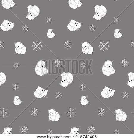 Cute teddy bear vector. Teddy bear. Polar bear.Seamless pattern.