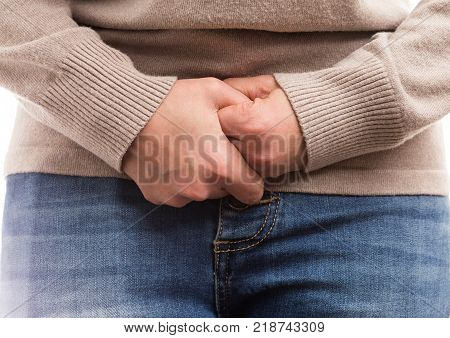 Menstrual Period Pain Gesture Or Gynecological Problem Concept