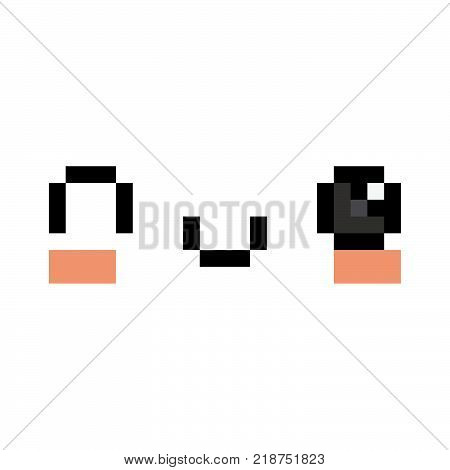 Vector Winky Face Isolated On White Background