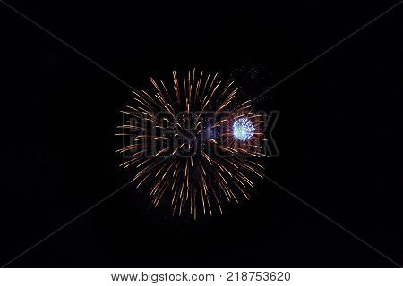 Beautiful firework in the night for new year