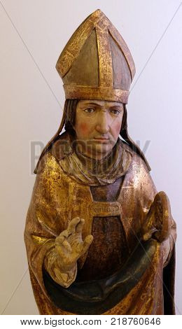 ZAGREB, CROATIA - FEBRUARY 17: Saint Virgil, the end of the 15th century in Zagreb, on February 17, 2015.