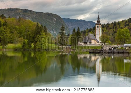John The Baptist's Church At Lake Bohinj