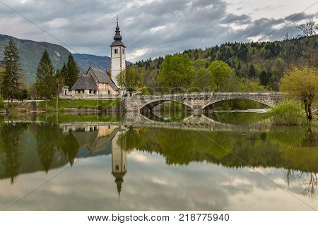 John The Baptist's Church At Lake Bohinj