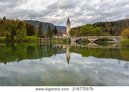 John The Baptist's Church At Lake Bohinj
