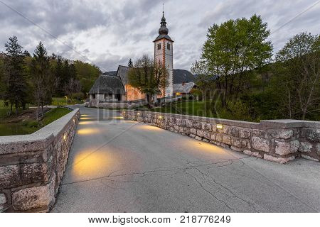 John The Baptist's Church At Lake Bohinj