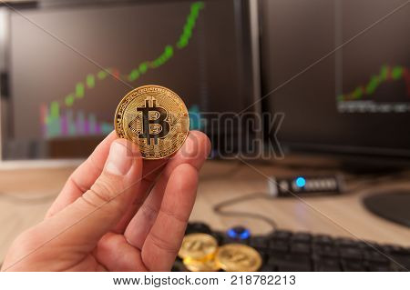 Gold Bitcoin Coin