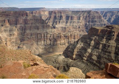 Looking down at the Colorado River from Guano Point
