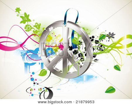 เวกเตอร์โลหะเครื่องฮิปปี้ imprint ของนกพิราบตีน