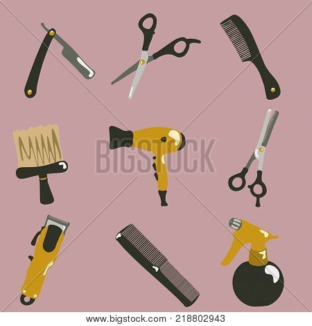 Icons for your projects ralated to the hairdresser