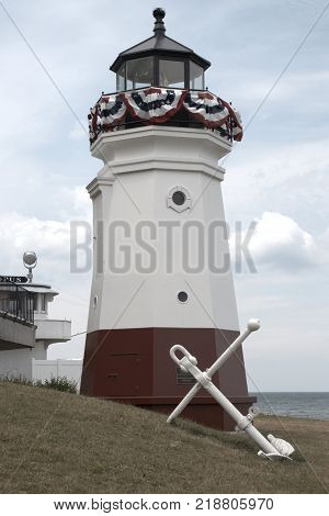 This lighthouse reflects the airy freedom of summer and the lakeside or coastal