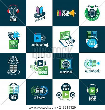 Abstract pattern audiobooks logo. Illustration vector icon