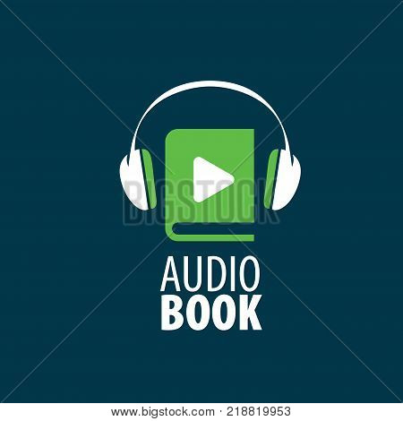 Abstract pattern audiobooks logo. Illustration vector icon