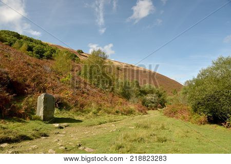 Monument to R D Blackmore, Doone Valley, Exmoor, North Devon