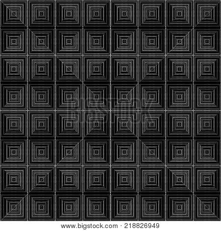Stylish abstract dark geometric pattern. Square Seamless vector background. Grunge, Hipster style