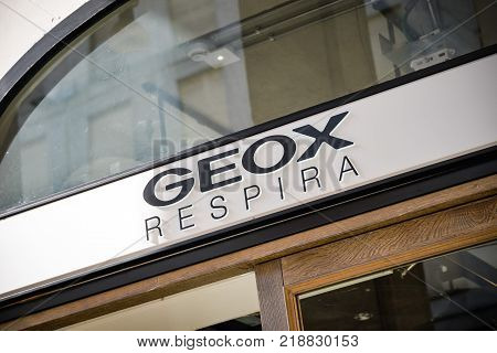 Milan, Italy - September 24, 2017:  Geox Store In Milan