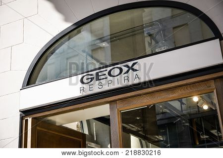 Milan, Italy - September 24, 2017:  Geox Store In Milan