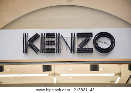 Milan, Italy - September 24, 2017:  Kenzo Store In Milan. Fashion Week Kenzo Shopping