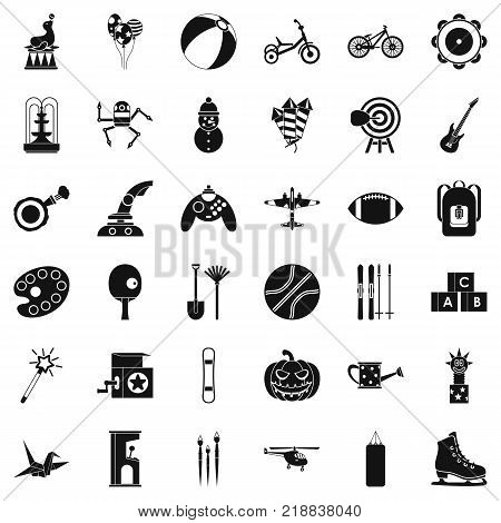 Kid thing icons set. Simple style of 36 kid thing vector icons for web isolated on white background