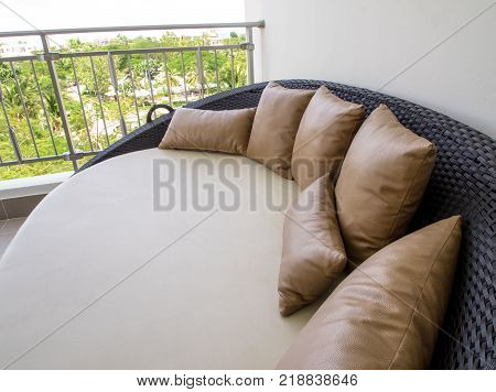Waterproof Outdoor Daybed At The Balcony